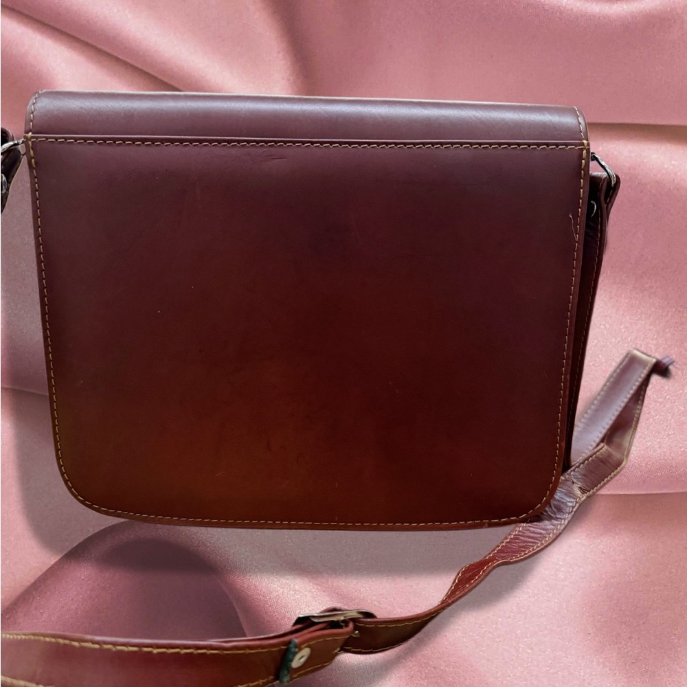 Brown Handcrafted Artesian Leather Crossbody Bag … - image 5